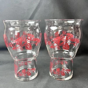 Pair (Set 2) Straight to Ale Beer Glasses Huntsville AL Clear w/ Red Graphics - Picture 1 of 8