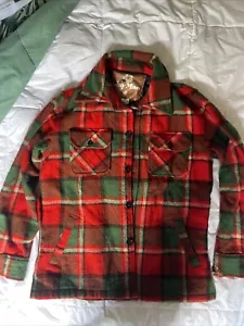 Swanndri Jacket Mens M Vintage 70s 80s Red Green Checkered Wool Jac Shirt Coat - Picture 1 of 5