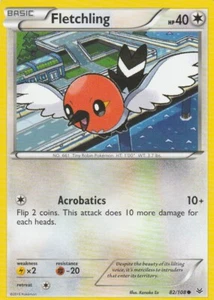 Fletchling 82/108 Pokemon Card Roaring Skies Set 2015  - Picture 1 of 2