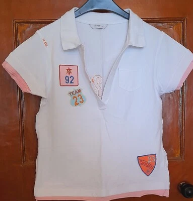 New Look summer Medium White Tshirt With Badges Lovely 💜 - Image 1 of 4