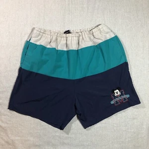 Vintage Mickey Unlimited Badehose Herren Medium MADE IN USA gefütterte Taschen - Bild 1 von 10