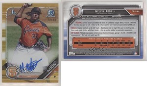 2019 Bowman Chrome Prospects Auto Gold Refractor /50 Melvin Adon #CPA-MA Auto