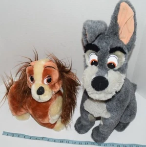 Walt Disney World Disneyland Large Lady & The Tramp Plush Dogs Vintage - Picture 1 of 12