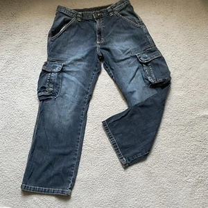 Wrangler Jeans Denim Blue Kid's Size 14 Husky Kids 100% Cotton Pockets 9WDHTYT - Picture 1 of 8
