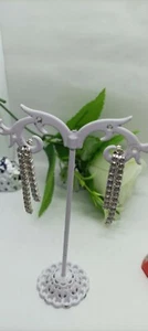 Pendientes Tenis Doble Filo MM 3 CM 4 Conectar 4 Grifo Plata Rodiado - Imagen 1 de 5