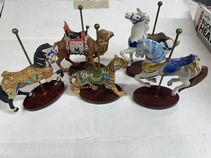 FRANKLIN ZECCA TESORO DELLA GIOSTRA ARTE 1988 SET DI 5 ANIMALI - Foto 1 di 11