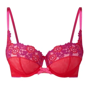 Sujetador Gossard Lingerie Amour Sin Acolchado Rojo Caliente Balconette 11305 PVP £36 - Imagen 1 de 4