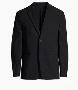 Theory Clinton Precision Ponte Deconstructed Stretch Blazer in Black 46 R $495 - Picture 1 of 12