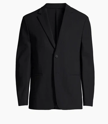 Theory Clinton Precision Ponte Deconstructed Stretch Blazer in Black 46 R $495 - Image 1 of 4
