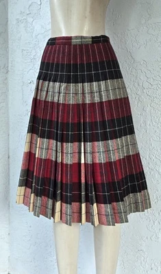 Vintage Pendleton Plaid Skirt Sz 8 Virgin Wool Kennedy Tartan Pleated USA - Image 1 of 4