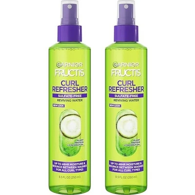 2 PACK Garnier Fructis Curl Refresher Reviving Water Sulfate-Free 8.5 Fl Oz Ea. - Image 1 of 2