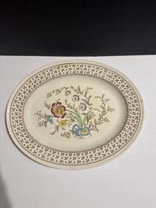Plato de servir ovalado vintage Crown Ducal “Knutsford” coloreado a mano Inglaterra 13” - Imagen 1 de 5