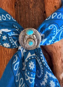 Bandana tobogán | Herradura | Piedra color turquesa | Western Wear Accesorios - Imagen 1 de 5