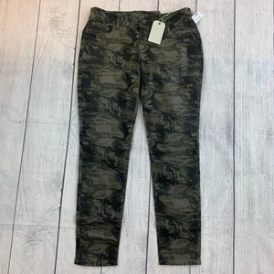Maurices Jeans sz Large 12 14 Jegging Denim Flex Camo Green 30" Inseam New NWT - Picture 1 of 13