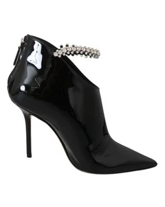 Jimmy Choo Ankle Boots Crystal Embellishment Women Black - Picture 1 of 6