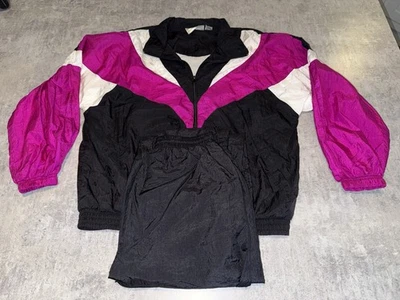 Vintage Bright Retro 80s 90s The Finish Line Ladies XL Athletic Suit 2 Piece - Image 1 of 4