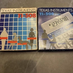 Texas Instruments TI-508 & TI—508 Plus Calculators Solar Powered Desktop  - Picture 1 of 4