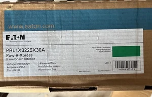 EATON PRL1X3225X30A PRL1X INTERIOR, 208Y/120 V, 225 A, 30 spaces NIB - Picture 1 of 3
