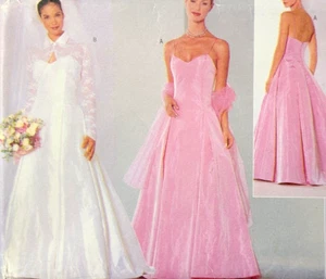 Uncut Butterick 6388 Sewing Pattern Wedding Gown Formal Dress Prom Sizes 18-22 - Picture 1 of 5