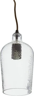 Mini colgante de vidrio martillado Elk 10331/1CLR 5", bronce frotado con aceite Foto 1 de 4