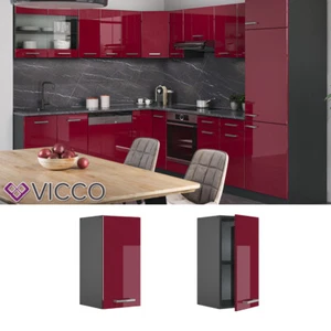 Wall cabinet hanging kitchen cabinet 30 cm R-Line anthracite bordeaux Vicco - Picture 1 of 6