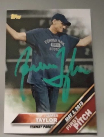 JAMES TAYLOR JT 2015 SIGNED TOPPS BOSTON RED SOX 1ST PITCH TRADING CARD RARE Cover