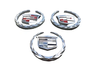 02-04 Cadillac Deville Logo 92479-1 Emblem 92479-2 Decal Decorative Ornament Set - Picture 1 of 2