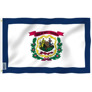 Anley Fly Breeze 3x5 Foot West Virginia State Flag - West Virginia WV Flags - Afbeelding 1 van 6