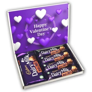 Cadburys Dairy Milk Wholenut Chocolate Bars Gift Box Valentines Gift Present - Picture 1 of 3