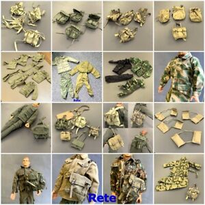 Bundle 1:6 Ultimate Soldier WW2 USA Uniform Jacket Backpack For 12'' GI Joe 21st