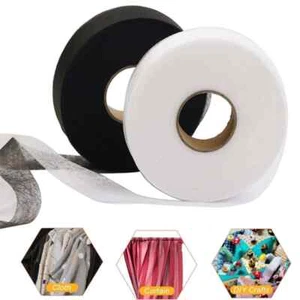 Double Sided Sewing Accessory Adhesive Tape Cloth Apparel Fusible Interlining - Picture 1 of 13