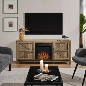 Farmhouse TV Stand for TVs up to 65in Media Entertainment Center for Living Room - Picture 1 of 13