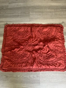 Anthropologie gesteppte Rüsche Standard Schein Ton Rost 20x26 - Bild 1 von 7