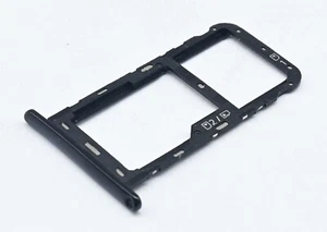 Original Dual SIM Karten Halter Adapter Schwarz für ZTE Blade Blade 10 Smart - Zdjęcie 1 z 1