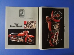 Vincent Rapide 1952 motocicleta - póster fotográfico original de 2 páginas - Imagen 1 de 1