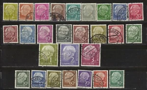 SELLOS ALEMANIA,1953/57, DOS SERIES COMPLETAS USADAS PRESIDENT THEODOR HEUSS - Picture 1 of 1