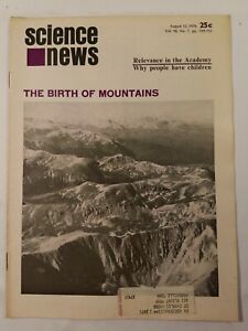 Science News Magazine 1970 - The Birth Of Mountains
