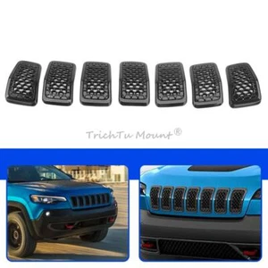 7PCS/set Front Mesh Grille Insert Cover 6AZ88DX8AB For Jeep Cherokee 2019-2023 - Picture 1 of 19