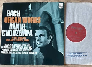 PHILIPS 6500 214 BACH ORGAN WORKS 565 582 532 543 LP CHORZEMPA (1970) EX++ - Picture 1 of 2