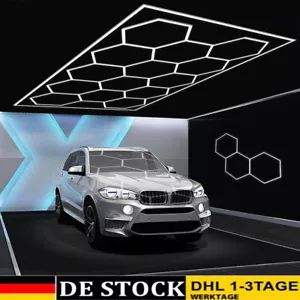 14x Garaż Sześciokątna lampa LED Rury Warsztat Ściana Sufit Lampa Oświetlenie DE - Zdjęcie 1 z 36