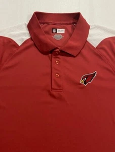 Men's NFL St Louis Cardinals Polo Shirt Size XL Short Sleeve Maroon Polyester - Picture 1 of 4