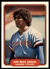 1982 Fleer Baseball Card John Henry Johnson A Texas Rangers #321