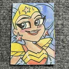 Wonder Woman Art Card ACEO Color Sketch by  Mary Bellamy Zorilita DC Comics