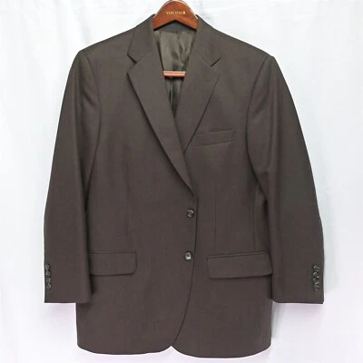 Blazer Tom James Bespoke 44R Marrón 2 Botones Abrigo Deportivo Traje Chaqueta Foto 1 de 4