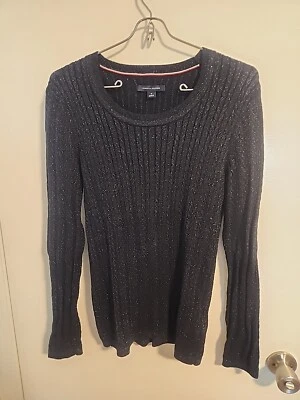 Tommy Hilfiger средний темно синий v-образным вырезом вязаный свитер легкий новый - Изображение 1 из 4