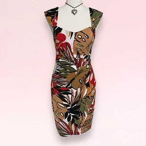 vintage y2k Cache floral leaves boho whimsy fairy grunge sarong party dress S - Picture 1 of 19