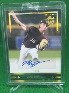 2020 Leaf Ultimate Draft Gold Prizm Mick Abel 4/10 Auto - Picture 1 of 1