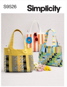 New Simplicity Pattern 9526 Craft Tote Purse Handbag Boho Beach Bag - Picture 1 of 2