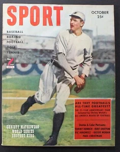 October 1949 Sport Magazine Christy Mathewson Cover *M593 - Picture 1 of 5