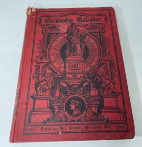Germania Kalender 1903 1st Ed German Calendar Almanac - Picture 1 of 16